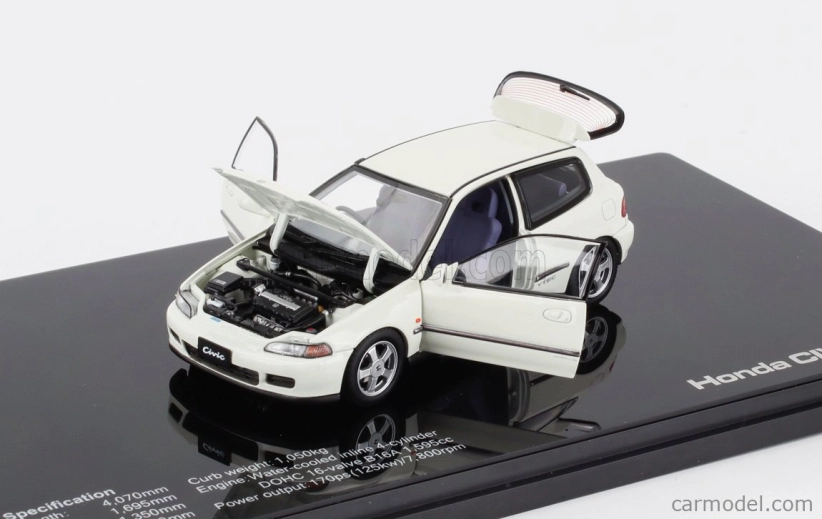 Lcd-model Honda Civic Sir Ii Eg6 Vtec 1993 1:43 Bílá
