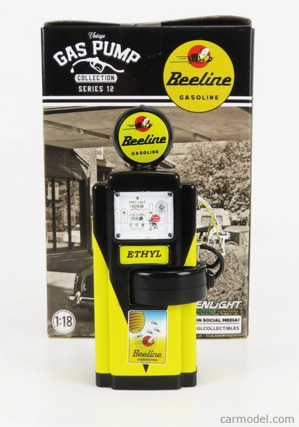 Greenlight Accessories Benzínová pumpa Wayne 100-a Beeline 1948 1:18, žlutá