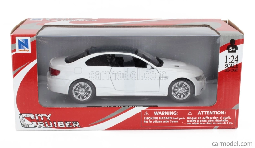 Newray BMW 3-series M3 (e92) Coupe 2007 1:24 Bílý Uhlík