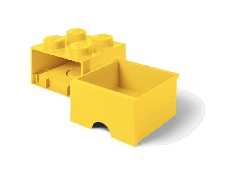 LEGO úložný box s šuplíkem 250x250x180mm - tmavě šedý