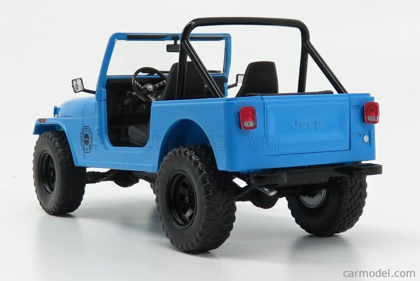 Greenlight Jeep Cj-7 Dharma Open 1982 - Lost 2004 - 2010 1:18 Světle Modrá