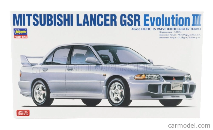 Hasegawa Mitsubishi Lancer Gsr Evolution Iii 1995 1:24 /
