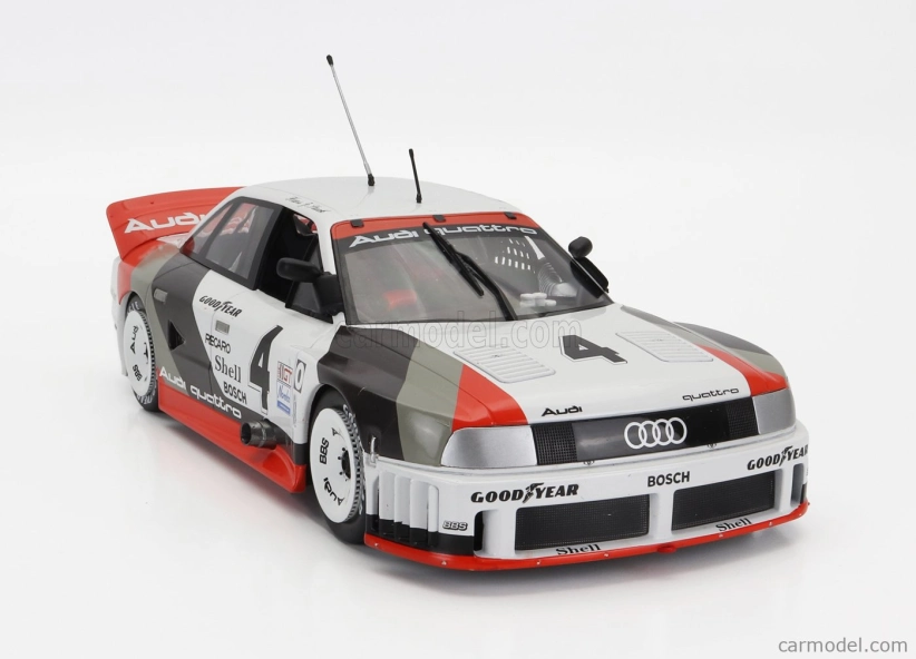 Werk83 Audi 90 Quattro Team Audi Sport N 4 Winner Imsa Laguna Seca 1989 Hans Joachim Stuck 1:18 Bílá Šedá Červená