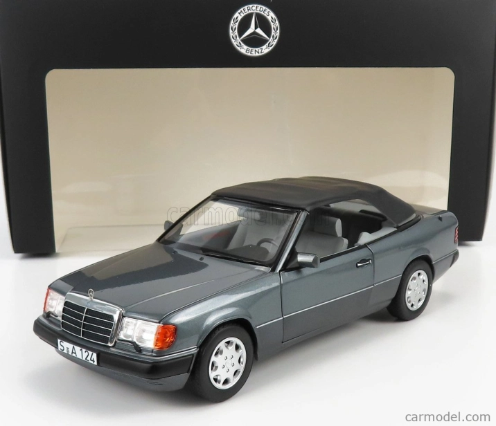 Norev Mercedes benz E-class 300ce 24v (a124) Cabriolet Open 1991 1:18 Grey Met