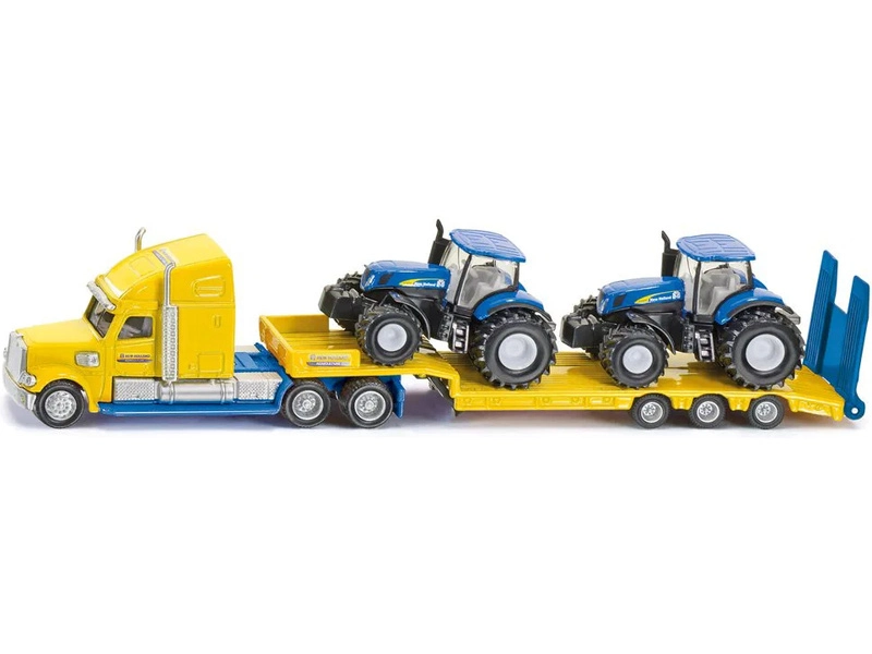 SIKU Super – ťahač s vlekom a 2 traktormi New Holland 1:87