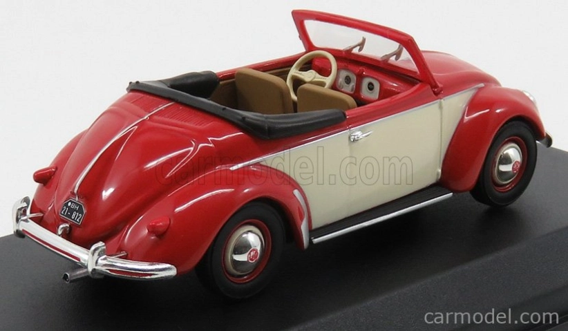 Norev Volkswagen Hebmuller Cabriolet Open 1949 1:43 Červený Krém