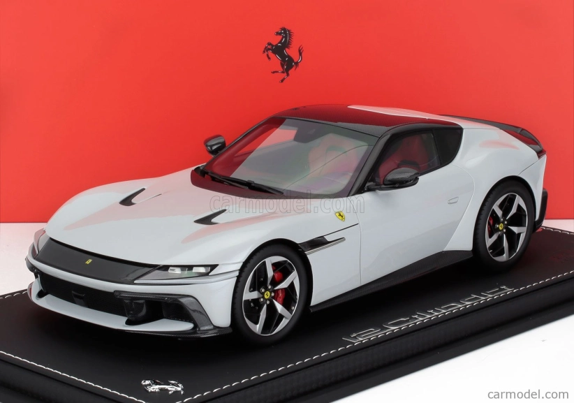 Bbr-models Ferrari 12cilindri Coupe V12 830cv 2024 - Con Vetrina - With Showcase 1:18 Bianco Artico - Bílá Met