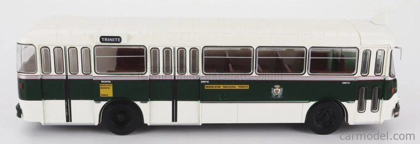 Edicola Berliet Plr10 Bus Madeleine-massena-trinite 1955 1:43 Bielozelená