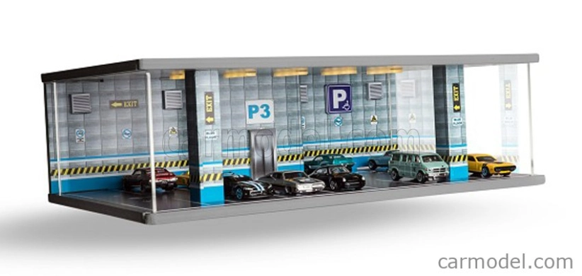 Atlantic Vetrina vitrína Dioráma Parcheggio Terzo Piano - Parkovisko P3 Modrá podlaha - autá nie sú súčasťou balenia - Dĺžka Cm 43,0 X Šírka Cm 25,0 X Výška Cm 14,0 1:64 Rôzne