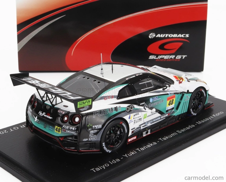 Spark-model Nissan Gt-r Team Nilzz Racing N 48 Gt300 Class Super Gt 2023 T.ida - Y.tanaka - T.sanada 1:43 Bielo-zelená