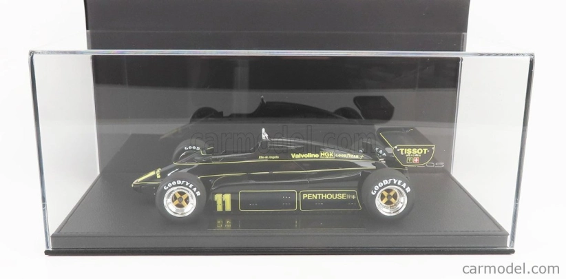Gp-replicas Lotus F1  91 N 11 Season 1982 E.de Angelis - Con Vetrina - With Showcase 1:18 Black
