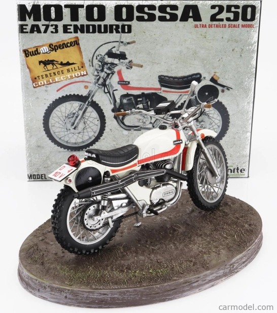 Clc-models Ossa 250 Ae73 Enduro 1973 - Z filmu - Altrimenti Ci Arrabbiamo - Tv Series - Motocykel 1:12 White