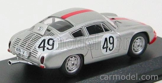 Best-model Porsche 1600gs Abarth N 49 Sebring 1962 Strle - Hahnl 1:43 Silver Red