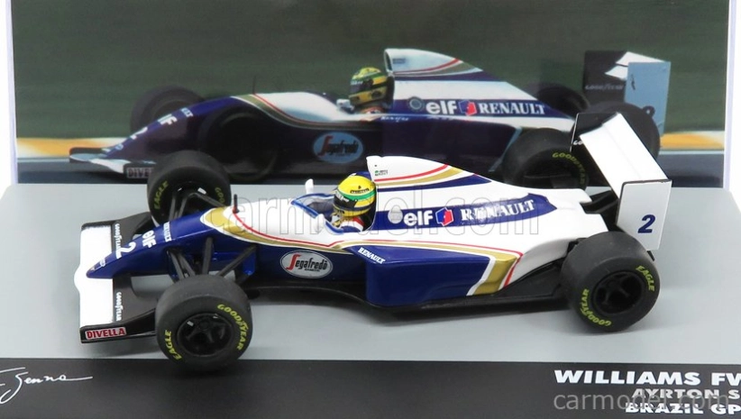 Edicola Williams F1 Fw16 Team Rothmans Renault N 2 Brazilian Gp 1994 Ayrton Senna 1:43 Biela Modrá