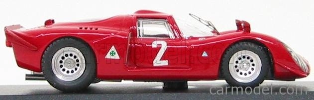 Najlepší model Alfa romeo 33.2 N 2 Imola 1968 Casoni - Dini 1:43 Červeno-žltá