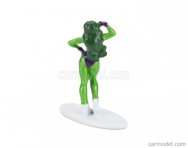 Jada Plymouth Barracuda With She-hulk Figures 1973 1:32 Zelená Bílá