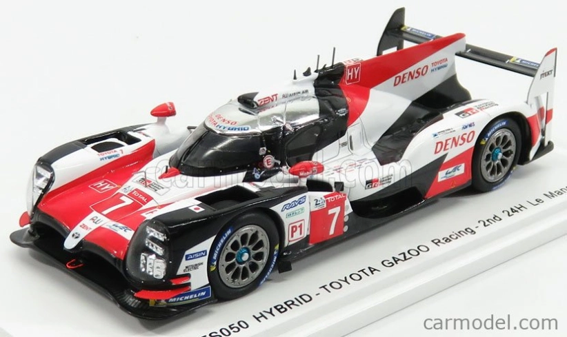 Spark-model Toyota Ts050 Hybrid Team Toyota Gazoo Racing N 7 2nd 24h Le Mans 2018 M.conway - K.kobayashi - J.m.lopez 1:43 Biela červená čierna
