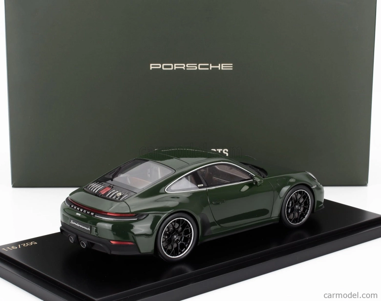 Spark-model Porsche 911 992-2 Carrera Gts Coupe Cuarenta Edition 2024 - Con Vetrina - With Showcase 1:18 Zelená
