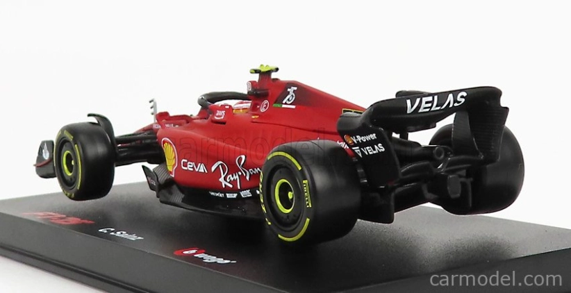 Bburago Ferrari F1-75 Scuderia Ferrari N 55 Season 2022 Carlos Sainz 1:43, červená