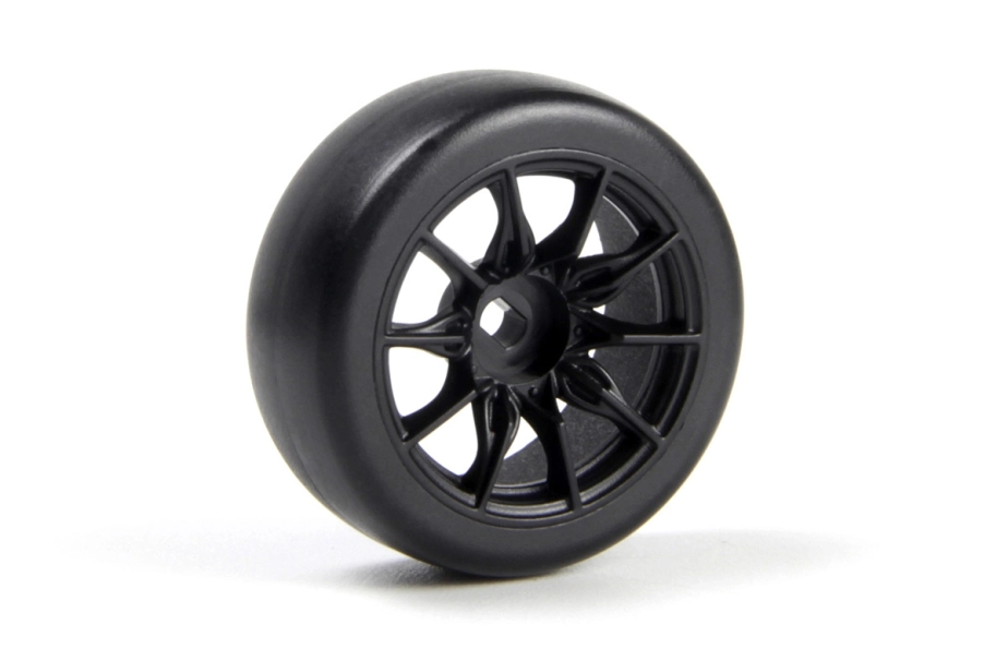 Sada driftových kol vč. pneumatik TSMK5-10 22x11 mm (černá/4 ks)