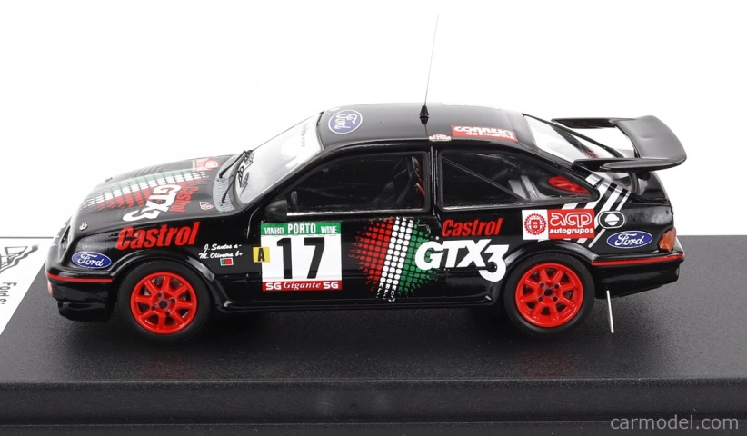 Trofeu Ford england Sierra Rs Cosworth N 17 9. Rally Portugalsko 1990 Joaquim Santos - Miguel Oliveira 1:43 Čierna červená