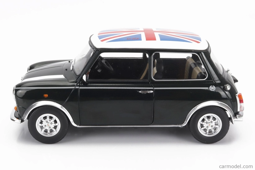 Mini Cooper Rhd 1992 s Union Jack 1:12 zelená biela