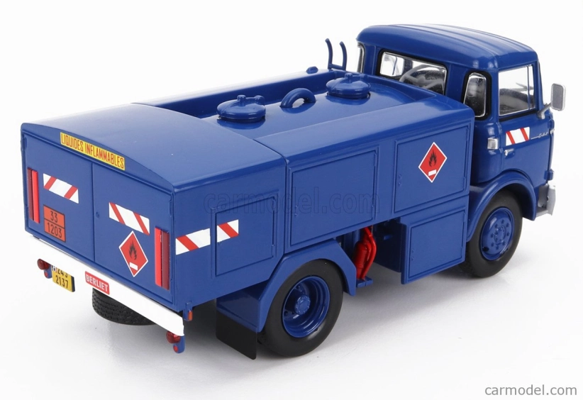 Edicola Berliet Gak 5r Tanker Truck Fuel Avitailleur Gendarmerie Police 2-assi 1969 1:43 Modrá