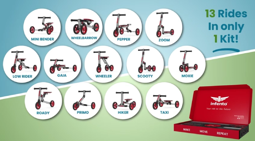 Odrážedlo Infento Make & Move Kit 13 v 1