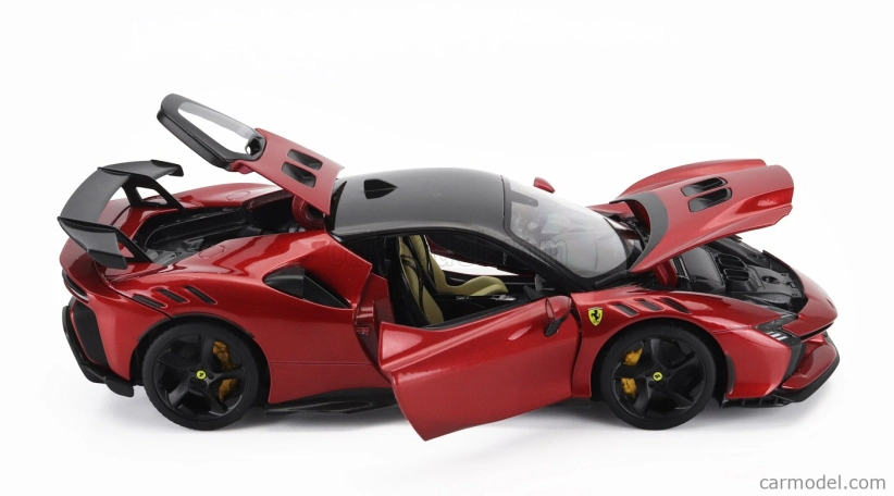 Bburago Ferrari Sf90xx Stradale 2024 1:18 Rosso Magma - Červená S Černou