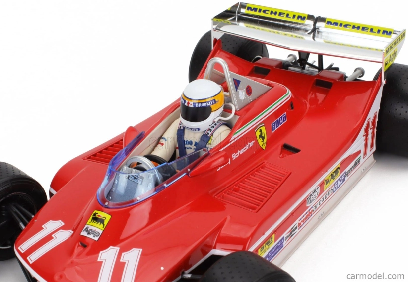Bburago Ferrari F1 312t4 Short Tail N 11 Winner Monaco Gp Jody Scheckter (with Pilot) 1979 World Champion 1:18 Red