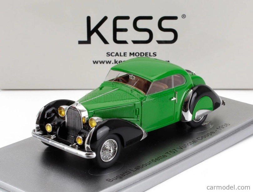 Kess-model Bugatti T57 Labourdette Vutotal Coupe 1936 1:43 zelená čierna