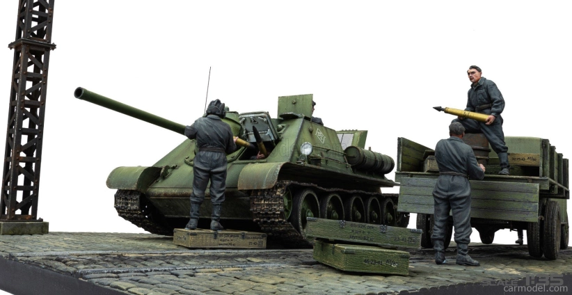 Miniart GAZ Set Ammo Loading Diorama - Truck With Tank Su-85 With Military Figures 1:35 /