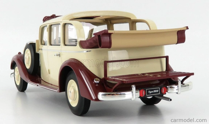 Triple9 Mercedes benz 260d Pullman Landaulet Semiconvertible Open 1936 1:18 Bílá Červená