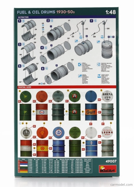 Miniart Accessories Fuel And Oil Drums 1930-50s 1:48 /