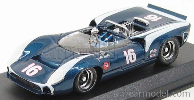 Najlepší model Lola T70 Spider N 16 Riverside 1967 G.follmer 1:43 Blue Met White