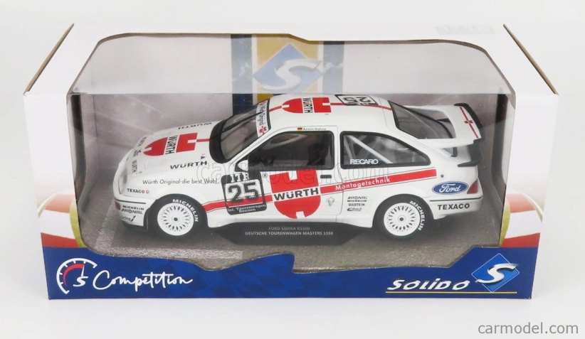 Solido Ford england Sierra Cosworth Rs500 Team Wurth N 25 Winner Nurburgring Dtm 1988 A.hahne 1:18 Biela červená