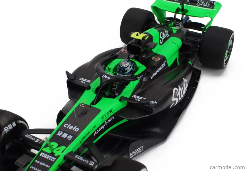 Minichamps Sauber F1 C44 Team Stake Kick N 24 Sezóna 2024 Zhou Guanyu 1:18 Zelená čierna