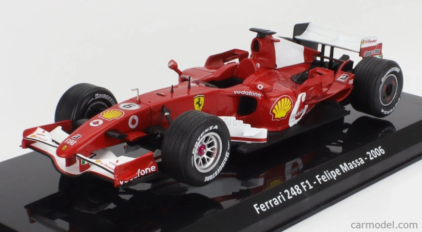 Edicola Ferrari F1 248 F1 N 6 Sezóna 2006 Felipe Massa - Con Vetrina - s vitrínou 1:24 červená biela