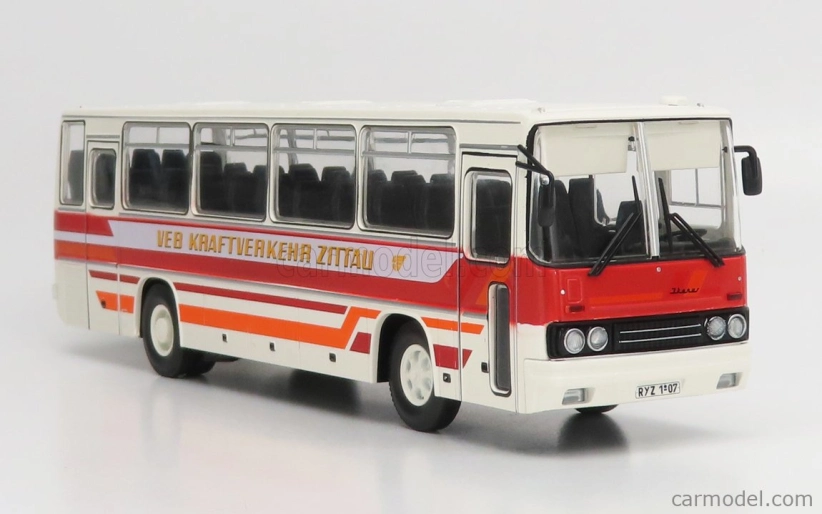 Premium classixxs Ikarus 256 Bus Veb Kraftverkehr Zittau 1988 1:43 Biela červená oranžová