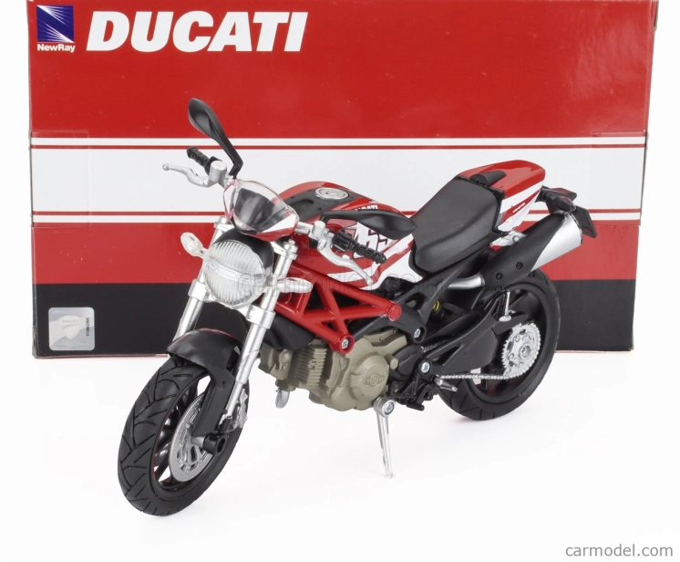 Newray Ducati Monster 796 N 69 2011 1:12 Červená Bílá Žlutá