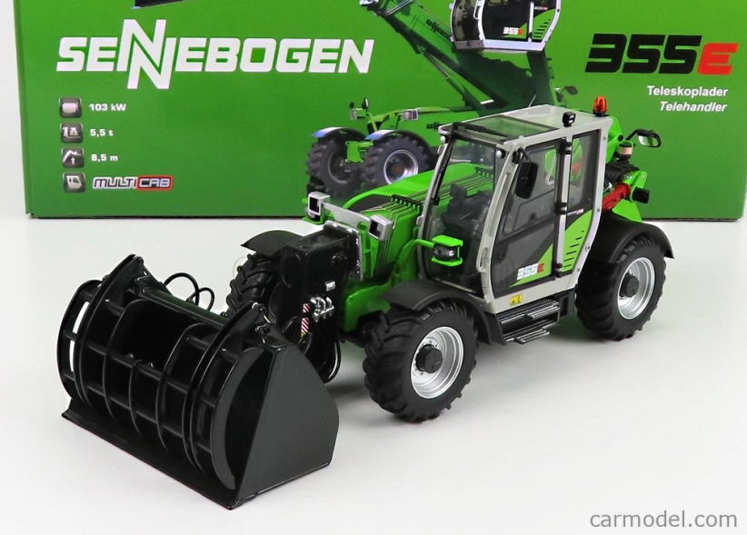 Universal hobbies Sennebogen 355e Teleskopický traktor - Elevatore 1:32 Svetlozelená