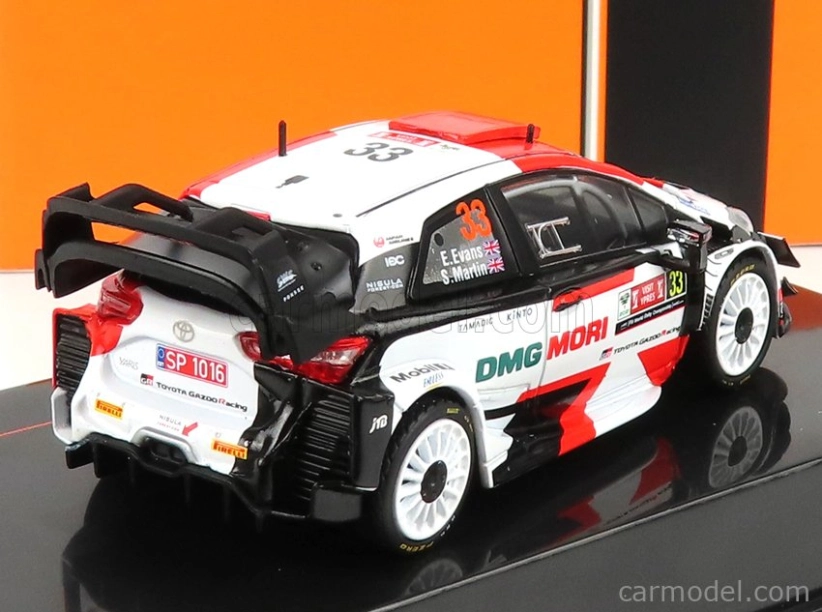 Ixo-models Toyota Yaris Wrc N 33 Rally Ypres 2021 E.evans - S.martin 1:43 Biela červená čierna