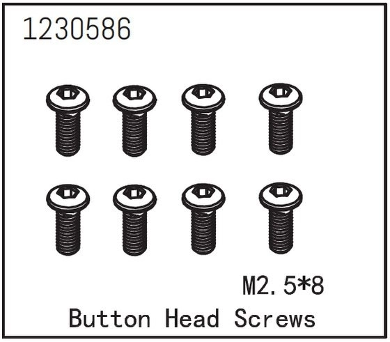 Button Head Screw M2.5*8 (8)