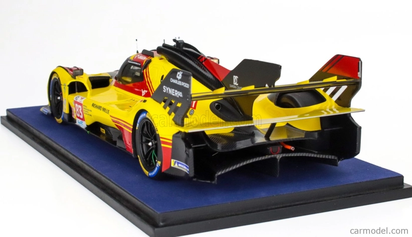 Looksmart Ferrari 499p 3.0l Turbo V6 Team Af Corse N  83 24h Le Mans 2024 Robert Kubica - Robert Shwartzman - Yifei Ye 1:18 Žlutá Červená