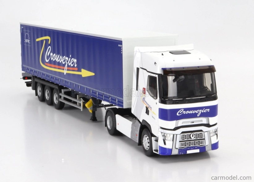 Eligor Renault T520 Truck Telonato Crouvezier Transports 2021 1:43 Bílá Modrá