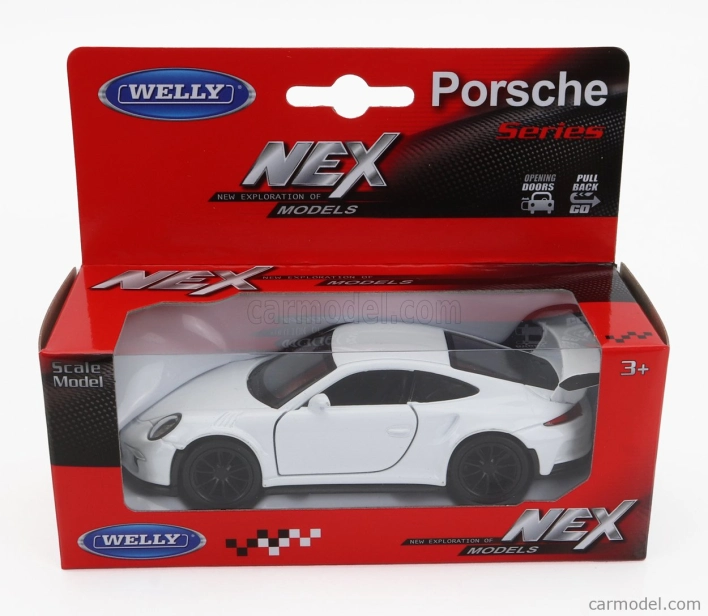 Welly Porsche 911 991 Gt3 Rs Coupe 2014 1:34 Bílá