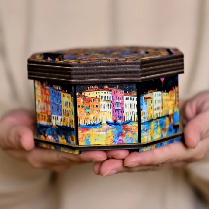 EscapeWelt Dřevěný hlavolam Art Secret Maze Box