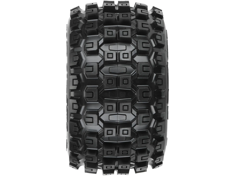 Pro-Line bike 3.8", pneumatiky Badlands MX38, čierny disk Raid H17 (2)