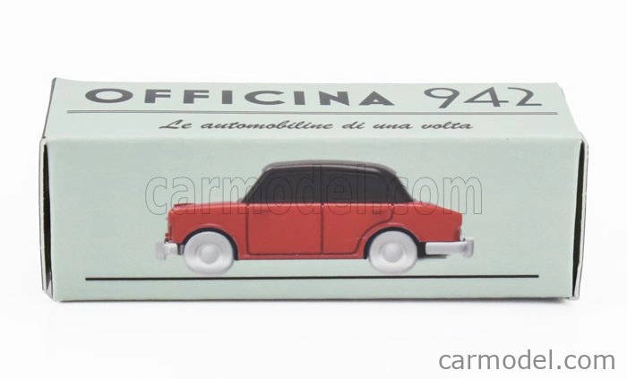 Officina-942 Fiat 600 Berlina Carrozzeria Mantelli 1957 1:76 Červená Černá