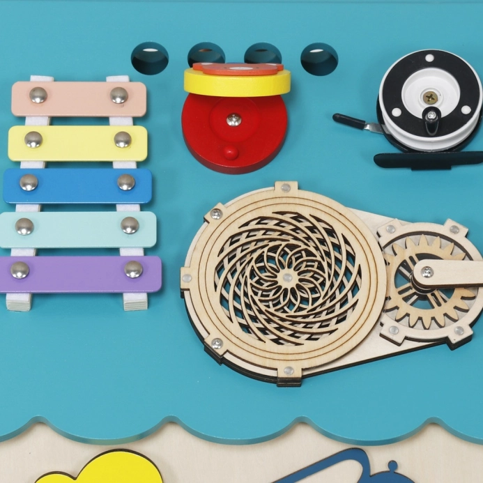 2Kids Toys Activity board Domeček tyrkysový - poškozený obal